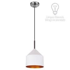 LAMPARA DECORATIVA COLGANTE E26 1 LUZ BCO 100-240V AUVA NO INCLUYE FOCO