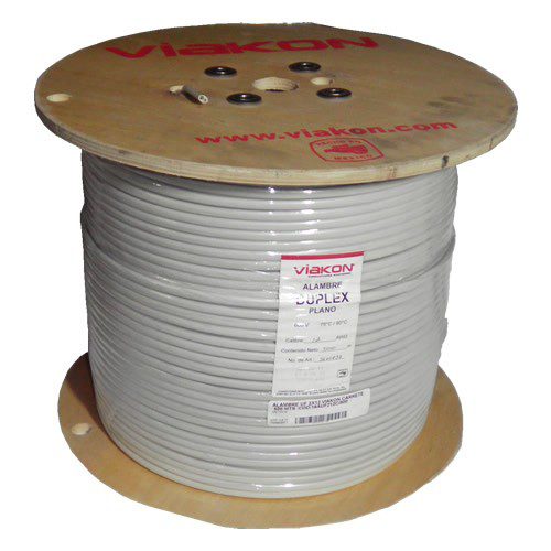 ALAMBRE UF DUPLEX PLANO 14 VIAKON C/100M