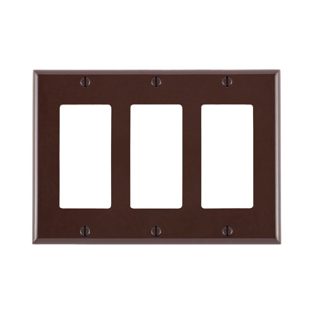 TAPA 4 X 6 DECORA 3 UNIDADES CAFE LEVITON