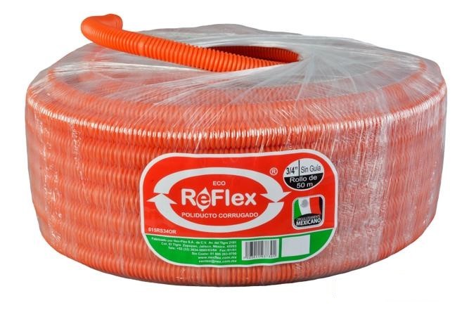 TUBO POLIDUCTO SIN GUIA 3/4 X 50M ECOREFLEX