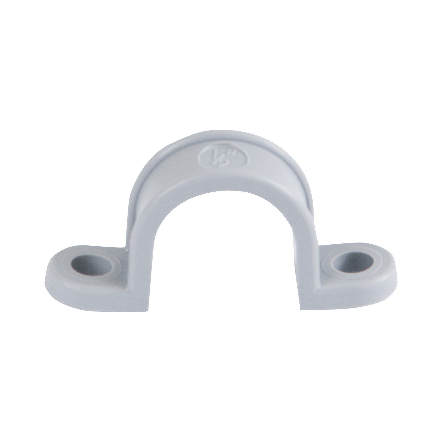 ABRAZADERA TIPO OMEGA 1/2 PVC CON 20