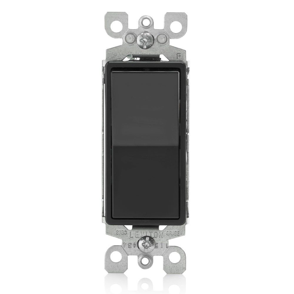 APAGADOR DECORA 3 VIAS 15A 120/277V NEGRO