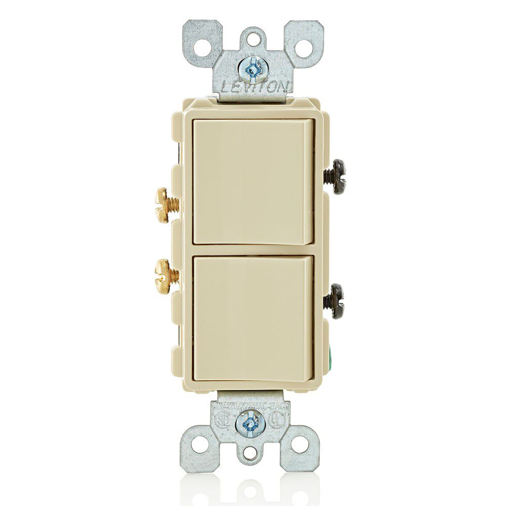 APAGADOR DECORA DOBLE 15A 120/277V MARFIL