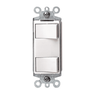 APAGADOR DECORA DOBLE 15A 125V BLANCO