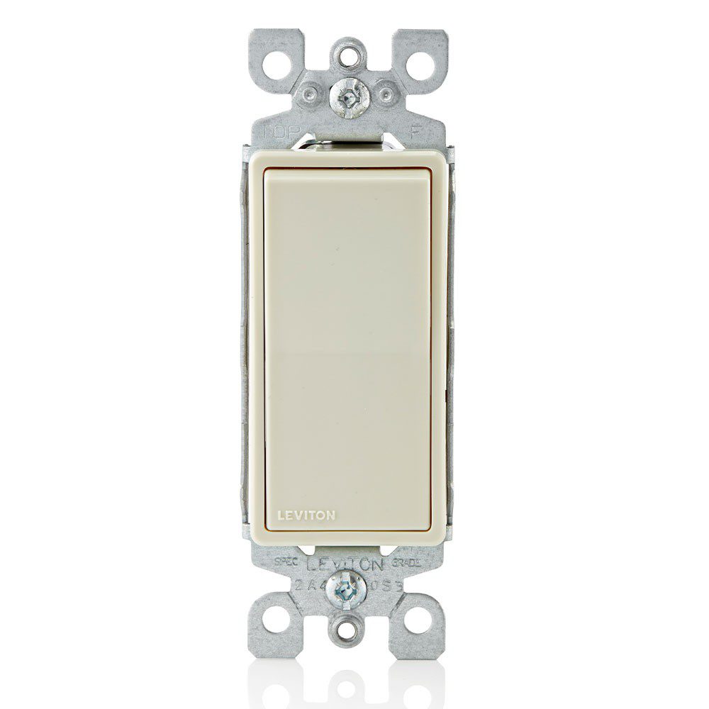 APAGADOR DECORA SENCILLO 15A 120/277V ALMENDRA