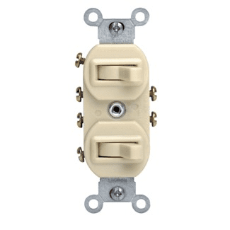 APAGADOR DOBLE 3 VIAS 15A 120/277V MARFIL