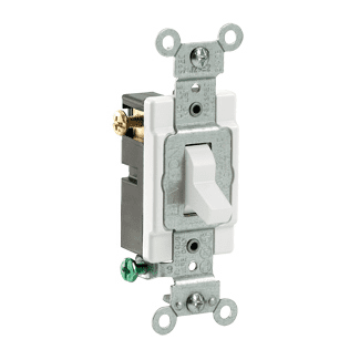 APAGADOR SENC 3 VIAS 15A 277V BLANCO