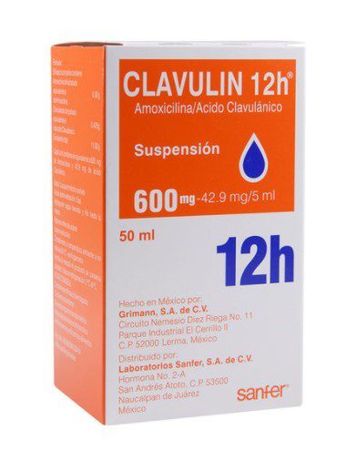 CLAVULIN 12H 600/42.9MG SUSP 50ML