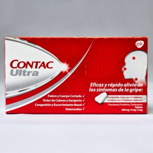 CONTAC ULTRA 500MG/5MG/2MG TAB C/12