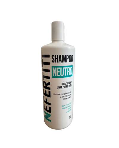 Shampoo Neutro humecta y conserva el equilibrio del cabello, libre de impurezas 1L - Nefertiti