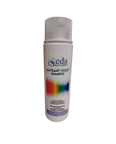 Shampoo Matizant Violet neutraliza visos amarillos en cabello gris y rubio 300ml - Isseda