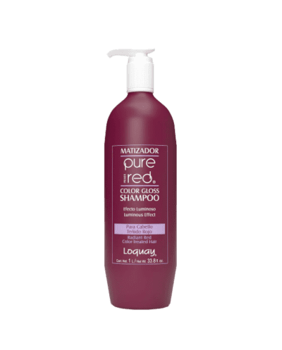 Shampoo matiz pure red, Resalta la luz y el brillo de los tonos rojos 1L - Loquay
