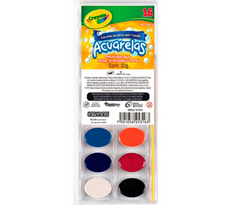 ACUARELA BLISTER 16 PASTILLAS