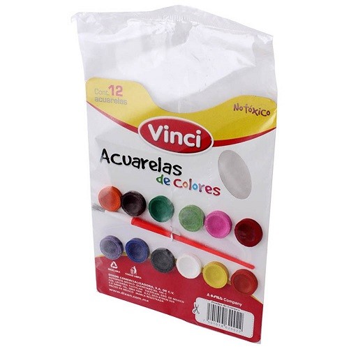 ACUARELA CARTÓN 12 PASTILLAS