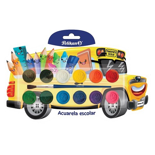 ACUARELA ESCOLAR BLISTER 12 PASTILLAS