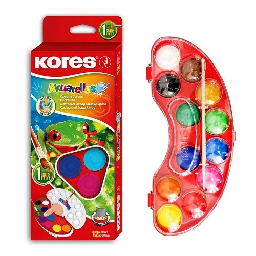 ACUARELAS ESTUCHE 12 PASTILLAS