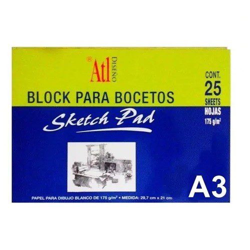 BLOCK PARA BOCETOS A3 SKETCH 42X29.7CM 25H