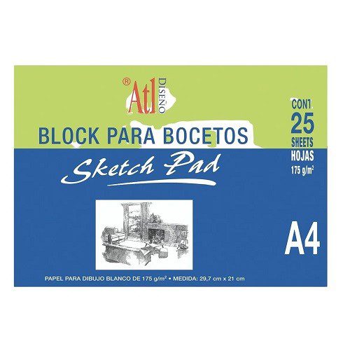 BLOCK PARA BOCETOS A4 25H