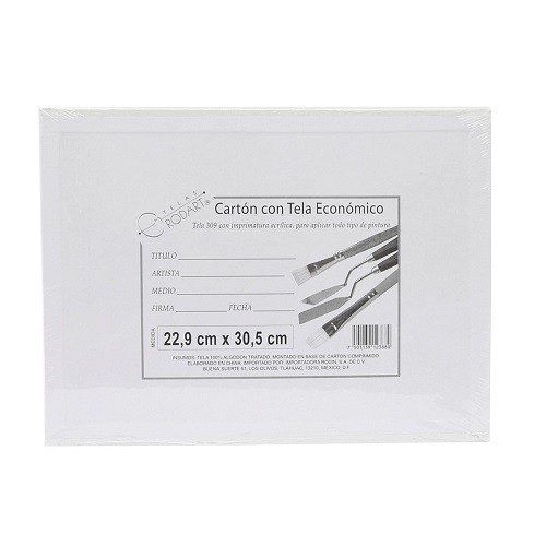 CARTON CON TELA ECONOMICO 22.5X30CM 100% ALGODÓN