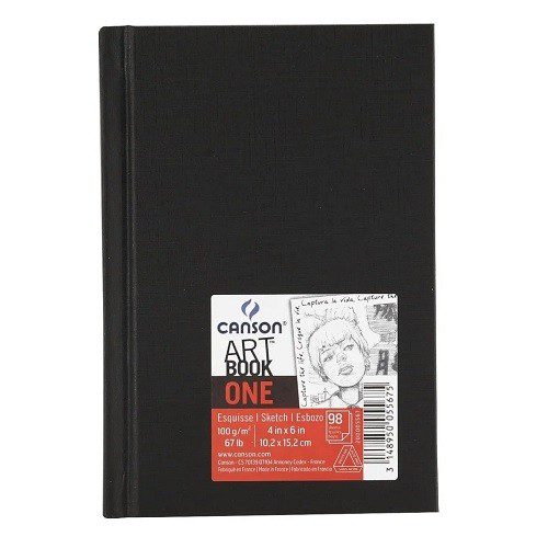 LIBRO PARA DIBUJO "ONE" 98H 100 GR 10.2X15.2 CM