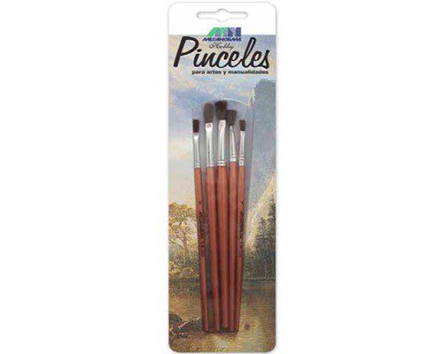 PINCEL PELO DE PONY SURTIDO 5PZ ( NO.1,3,5,7 Y 10)