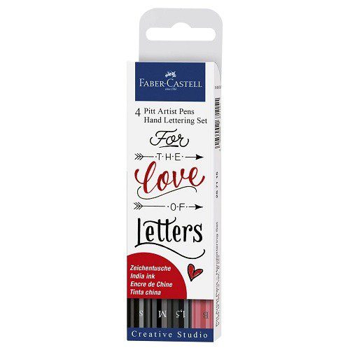 PITT ARTIST PEN LETTERING LOVE 4PZS