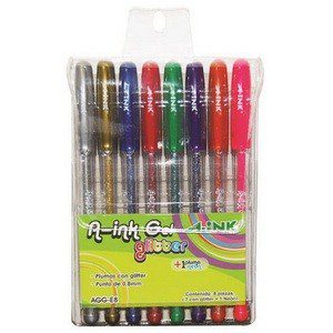 BOLIGRAFO GEL CON GLITTER 8PZ