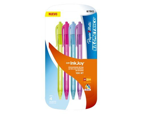 BOLIGRAFO KILOMETRICO 100RT FASHION P/MEDIANO SURT 4PZ