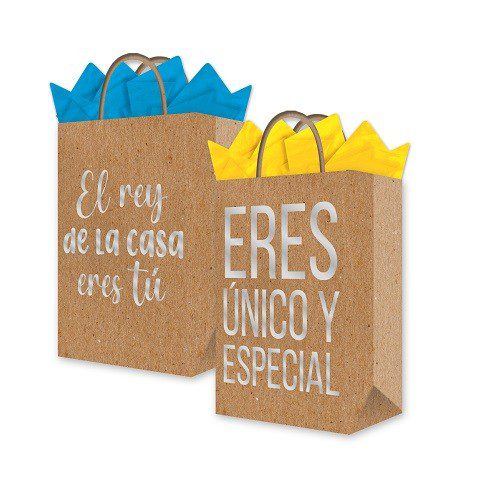 BOLSA REGALO MEDIANA KRAFT C/A 20X10.5X23.5CM
