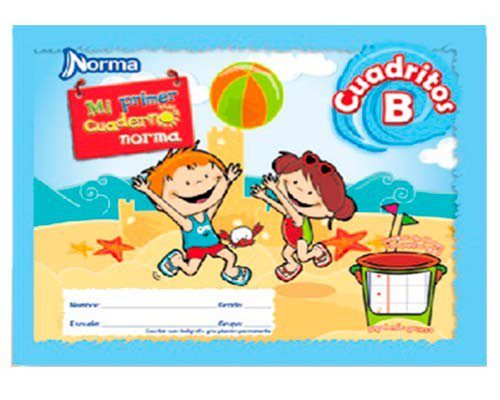 CUADERNO ITALIANO COSIDO MI PRIMER CUADERNO CUADRITOS "B" 72H