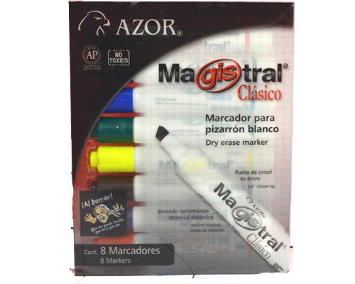 MARCADOR PARA PIZARRON CLASICO SURTIDO 8PZ