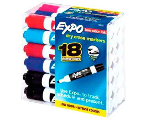 MARCADOR PARA PIZARRON EXPO SURTIDO 18PZ