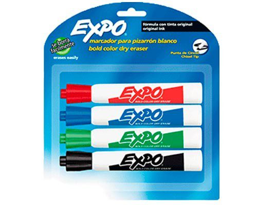 MARCADOR PARA PIZARRON EXPO SURTIDO 4PZ