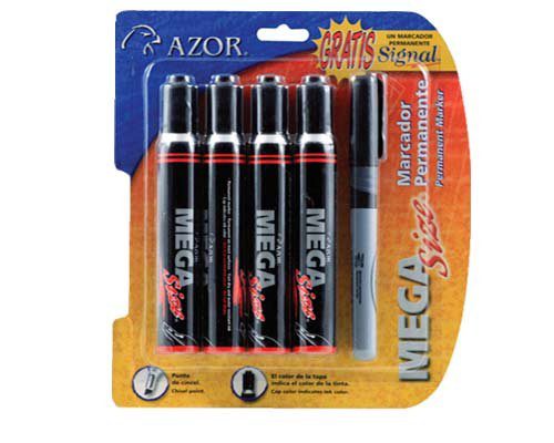 MARCADOR PERMANENTE MEGA SIZE NG 4PZ