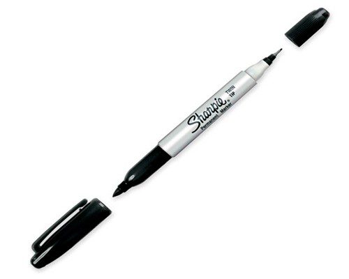 MARCADOR PERMANENTE PUNTA DOBLE TWIN 12PZ