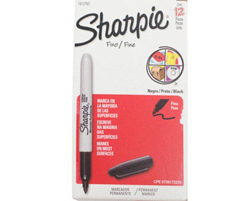 MARCADOR PERMANENTE PUNTO FINO SHARPIE 12PZ