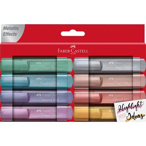MARCADOR TEXTLINE COLORES METALICOS 8PZ