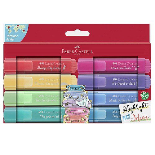 MARCADOR TEXTLINER COLORES PASTEL 8PZ