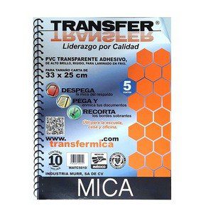 MICA ADHESIVA TRANSFER CARTA 5PTS 10PZ