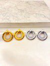 Arete Circulo Zirconias Acero