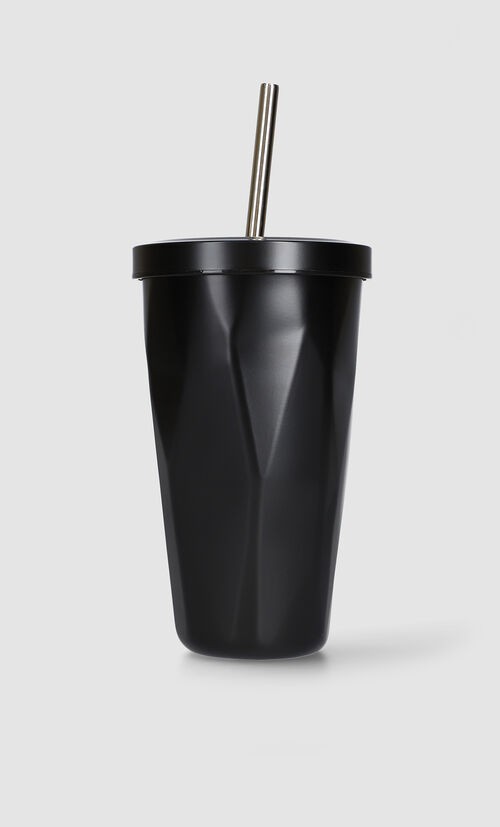 Vaso Con Popote Negro