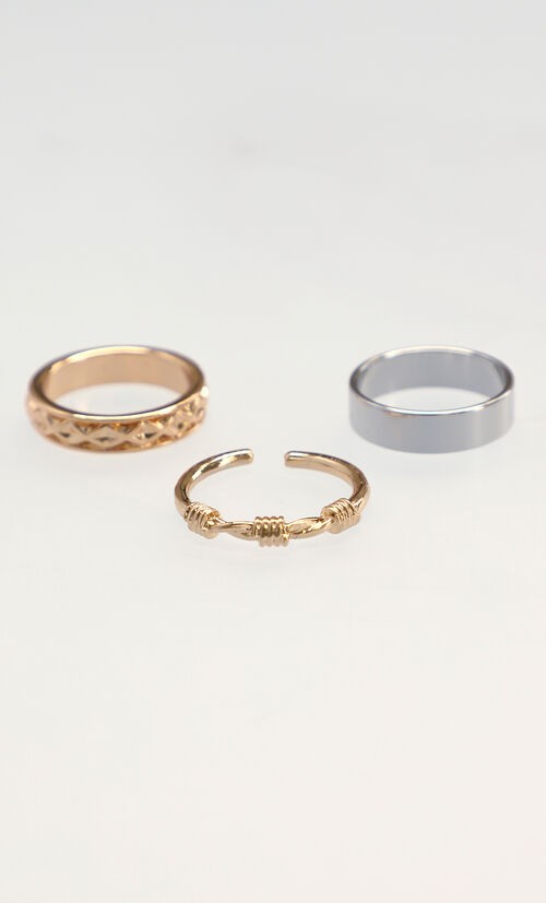 Set Anillos Plateado