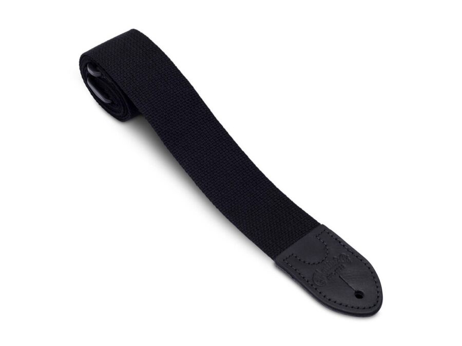 Tahalí Martin, tejido de algodón con soporte para púas, color negro.