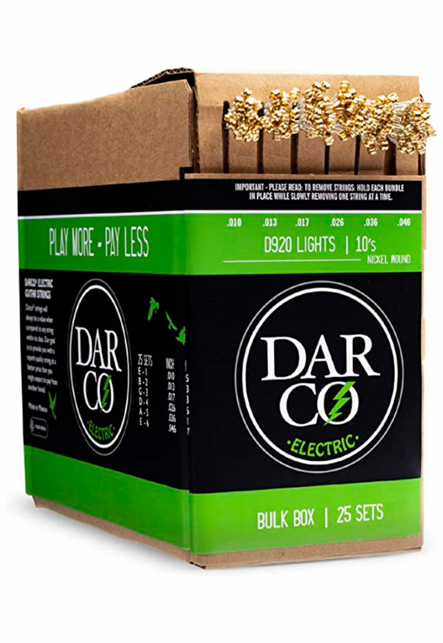 Cuerdas para guitarra eléctrica, Darco D920 Light, Caja con 25 paquetes.