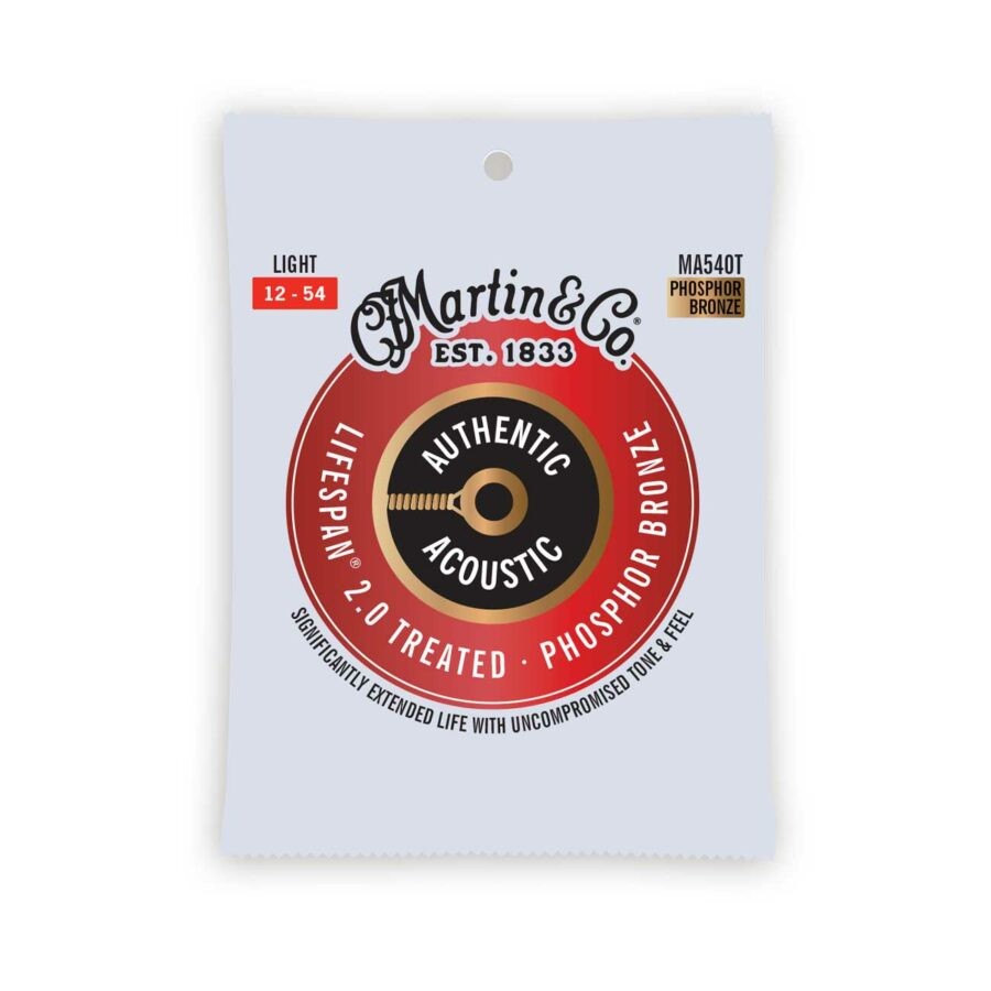 Cuerdas Martin para Guitarra Acústica Authentic Treated, Light, 92/8