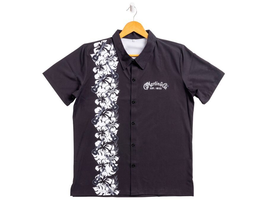 Camisa Martin hawaiana con botones talla “L” – Black