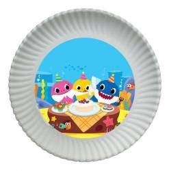 12 platos baby shark