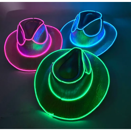 Sombrero vaquero luminoso led