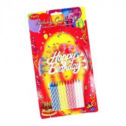 Velas con letrero feliz...
