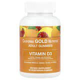 California Gold Nutrition, Gomitas con vitaminaD3, Limón, naranja y fresa, 2000UI, 90gomitas vegetales (1000UI por gomita)